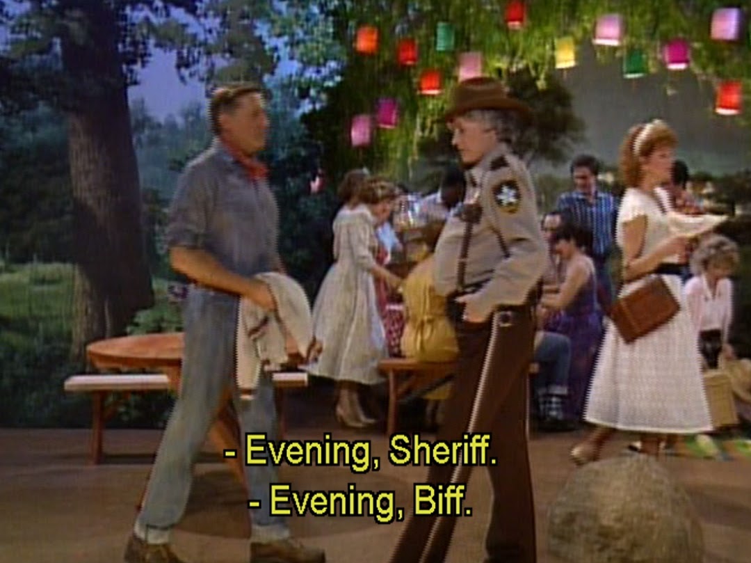 Dorothy dressed as the sheriff in a play