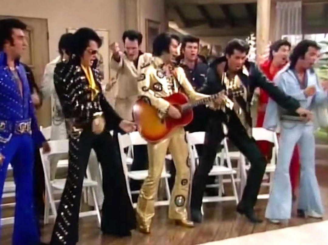 A load of elvis impersonators