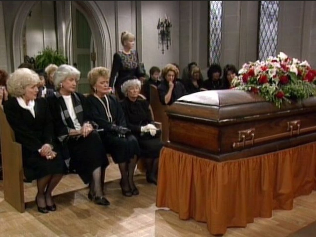 The girls at a funeral